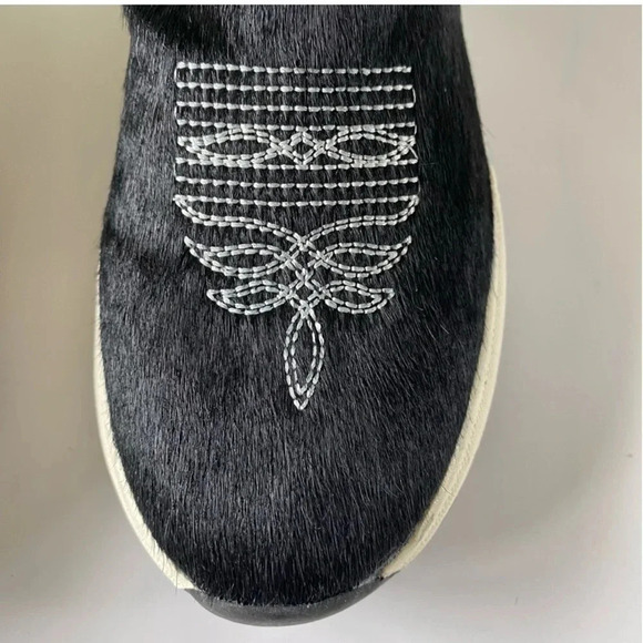 New Dan Post Dingo Safari Cowboy Boots Sneaker Leather Black Zebra western 6 - Picture 8 of 14